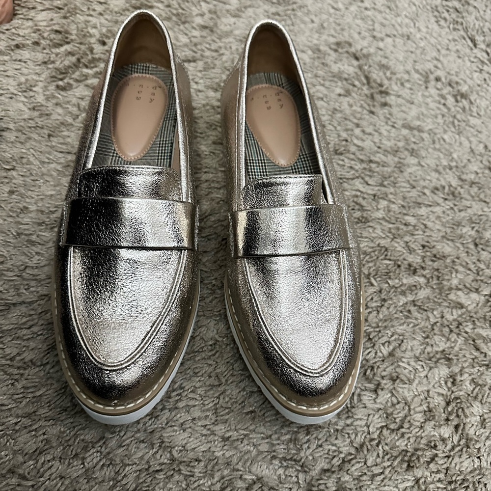 Gold Loafers for Women